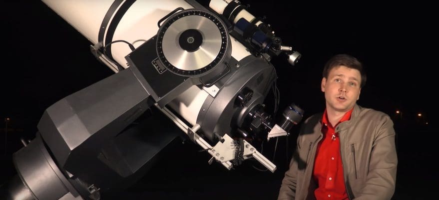 David Rives with his telescope