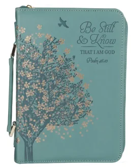 Bible Cover Fashion Teal Be Still Ps. 46:10