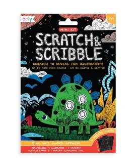 Scratch & Scribble: Mini Kit - Dino. Days (7 Pc Set)